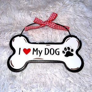 I ❤️MY DOG EATING STATION PLAQUE